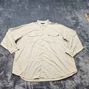 Redington Button Down Shirt Mens XXL beige lightweight long sleeve outdoor